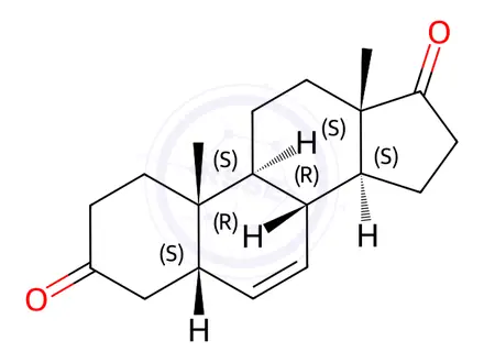 Chemical structure of 5β,Δ6-Androstenedione