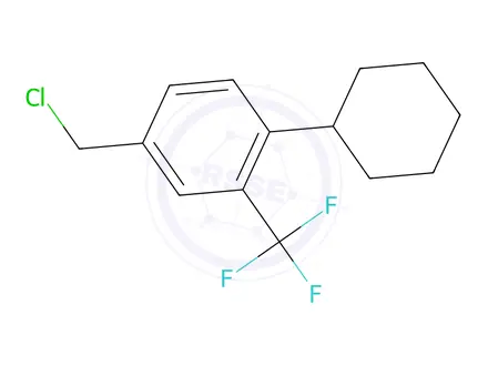 Chemical structure of 4-(Chloromethyl)-1-cyclohexyl-2-(trifluoromethyl)benzene