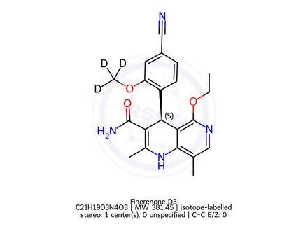 Chemical structure of (S)-4-(4-cyano-2-(methoxy-d3)phenyl)-5-ethoxy-2,8-dimethyl-1,4-dihydro-1,6-naphthyridine-3-carboxamide