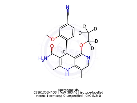 Chemical structure of Finerenone Impurity 1-d5