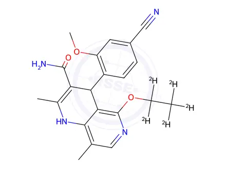 Chemical structure of Finerenone Impurity 182-d5