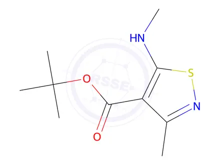 Chemical structure of Tert-butyl 3-methyl-5-(methylamino)isothiazole-4-carboxylate