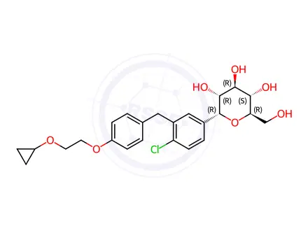 Chemical structure of Bexagliflozin Alpha Isomer Impurity