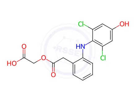 Chemical structure of 4’-Hydroxy aceclofenac