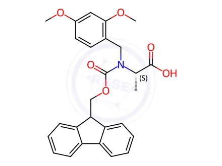 Chemical structure of Fmoc-(Dmb)Ala-OH