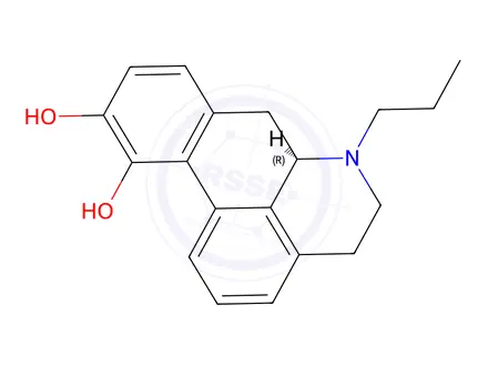 Chemical structure of R(-)-PROPYLNORAPOMORPHINE HCL