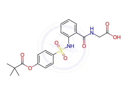 Chemical structure of Sivelestat