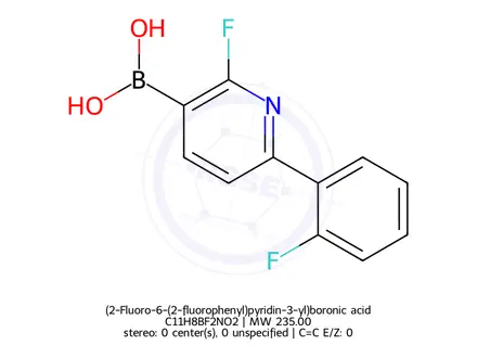 Chemical structure of (2-Fluoro-6-(2-fluorophenyl)pyridin-3-yl)boronic acid