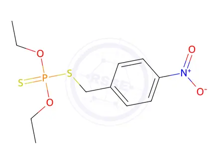 Chemical structure of Dithiophosphoric acid O,O-diethyl S-(4-nitrobenzyl) ester