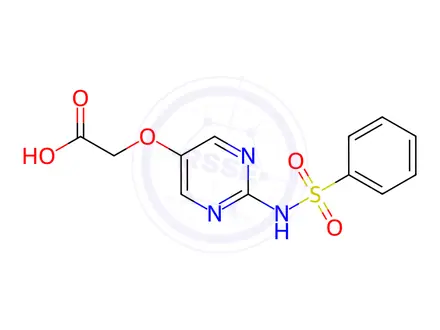 Chemical structure of N-(5-Carboxymethoxy-2-pyrimidinyl)benzenesulfonamide