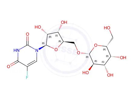 Chemical structure of 5-Fluorouridine-5'-O-b-D-galactopyranoside
