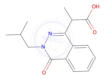 Chemical structure of 2-(3-Isobutyl-4-oxo-3,4-dihydrophthalazin-1-yl)propanoic acid