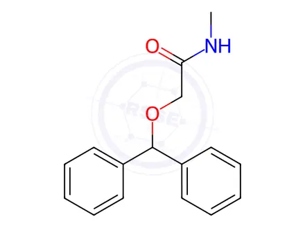 Chemical structure of 2-(Benzhydryloxy)-N-methylacetamide