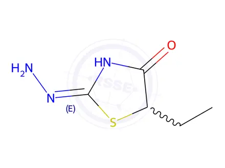 Chemical structure of 5-Ethyl-2,4-thiazolidinedione 2-hydrazone