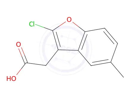 Chemical structure of 2-(2-Chloro-5-methylbenzofuran-3-yl)acetic acid