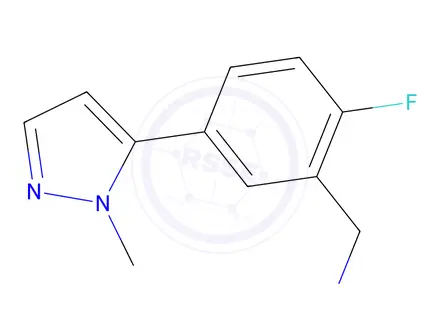 Chemical structure of (2-Fluoro-5-(1-methyl-1H-pyrazol-5-yl)phenyl)methanamine