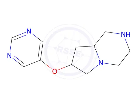 Chemical structure of 7-(Pyrimidin-5-yloxy)octahydropyrrolo[1,2-a]pyrazine