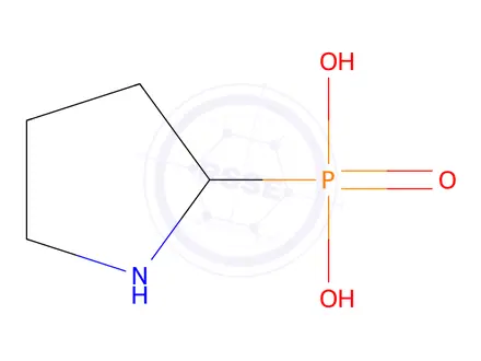Chemical structure of 2-Pyrrolidinylphosphonic Acid