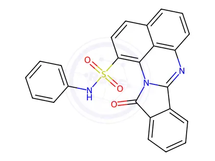 Chemical structure of 12-oxo-N-phenyl-12H-phthaloperinesulphonamide