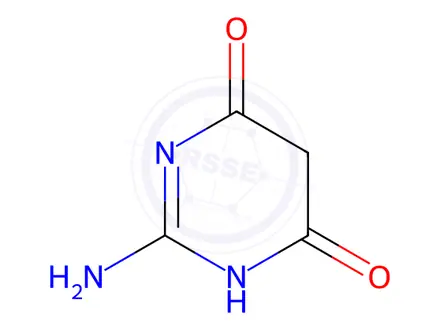 Chemical structure of 4,6(1H,5H)-Pyrimidinedione, 2-amino-
