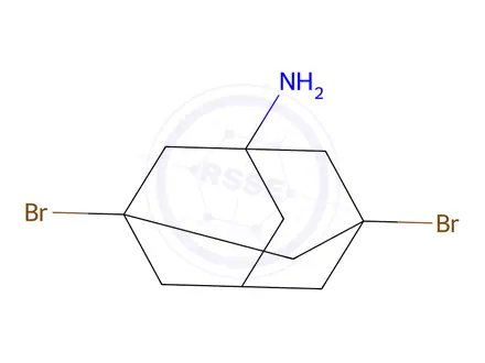 Chemical structure of Dedimethyl Dibromo Memantine