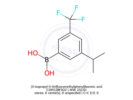 Chemical structure of (3-Isopropyl-5-(trifluoromethyl)phenyl)boronic acid
