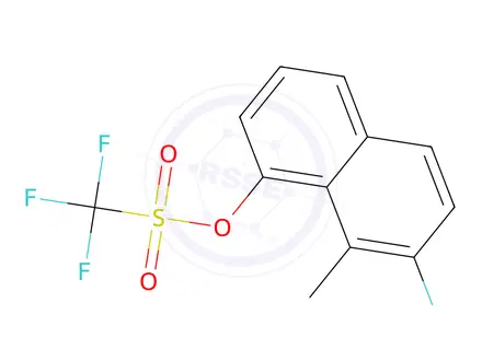 Chemical structure of 7-Fluoro-8-methylnaphthalen-1-yl trifluoromethanesulfonate