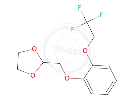 Chemical structure of 2-[[2-(2,2,2-Trifluoroethoxy)phenoxy]methyl]-1,3-dioxolane