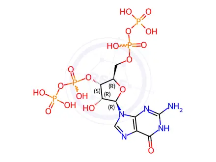 Chemical structure of Guanosine Tetraphosphate