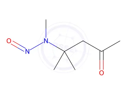 Chemical structure of 4-Methyl-4-(methylnitrosoamino)-2-pentanone