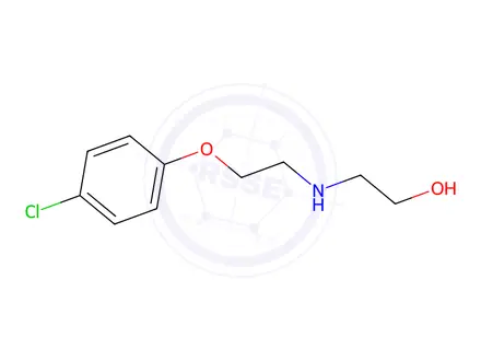 Chemical structure of 2-{[2-(4-Chlorophenoxy)ethyl]amino}ethanol Hydrochloride