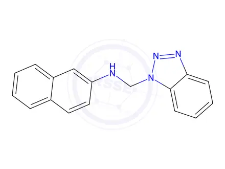 Chemical structure of N-(1H-Benzotriazol-1-ylmethyl)naphthalen-2-amine