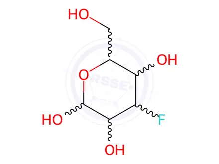 Chemical structure of 3-deoxy-3-fluoro-D-galactose