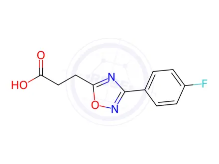 Chemical structure of 3-[3-(4-Fluorophenyl)-1,2,4-oxadiazol-5-yl]propanoic acid
