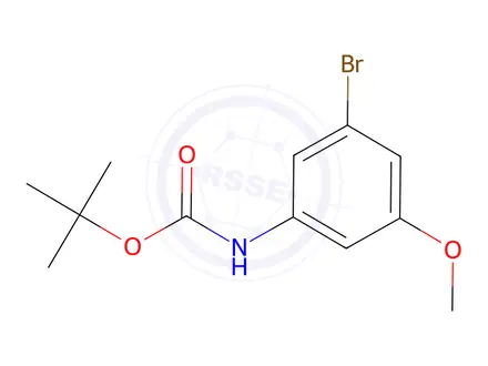 Chemical structure of tert-Butyl (3-bromo-5-methoxyphenyl)carbamate