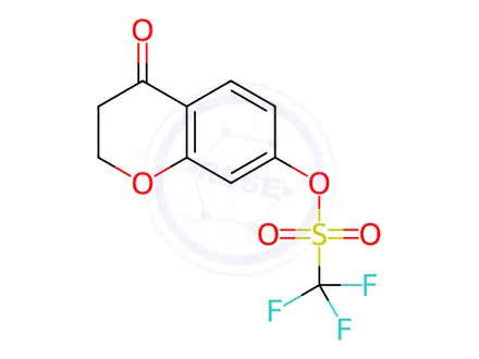 Chemical structure of 4-oxochroman-7-yl trifluoromethanesulfonate