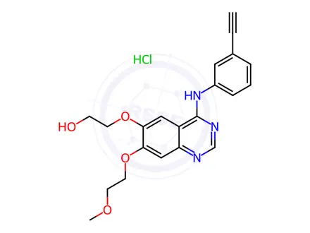 Chemical structure of Erlotinib O-Desmethyl Metabolite Isomer (M14) HCl