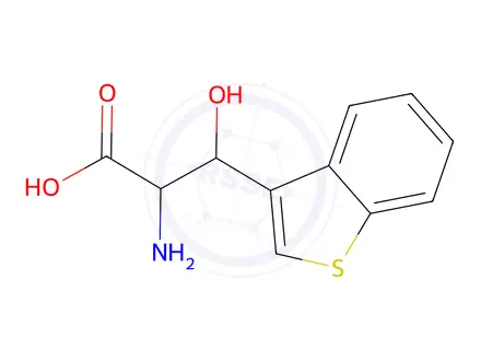 Chemical structure of 2-Amino-3-(benzo[b]thiophen-3-yl)-3-hydroxypropanoic acid
