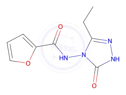 Chemical structure of N-(3-Ethyl-5-oxo-1H-1,2,4-triazol-4(5H)-yl)furan-2-carboxamide