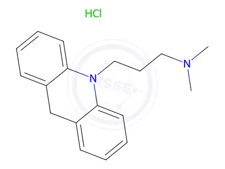 Chemical structure of 10-[3-(Dimethylamino)propyl]acridan HCl (Impurity)