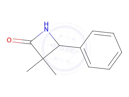 Chemical structure of 3,3-dimethyl-4-phenylazetidin-2-one