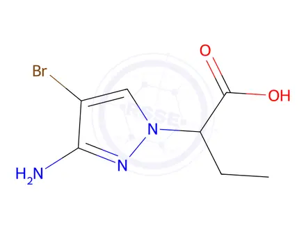 Chemical structure of 2-(3-Amino-4-bromo-1h-pyrazol-1-yl)butanoic acid