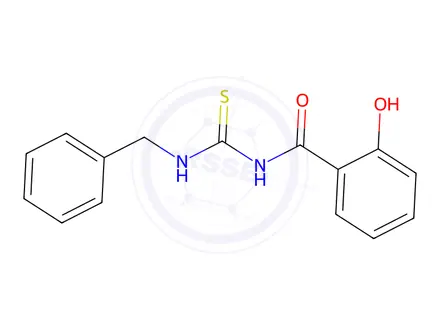 Chemical structure of N-salicyloyl-N-benzylthiourea