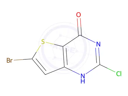 Chemical structure of 6-Bromo-2-chlorothieno[3,2-d]pyrimidin-4(1H)-one