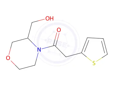 Chemical structure of 1-(3-(Hydroxymethyl)morpholino)-2-(thiophen-2-yl)ethan-1-one