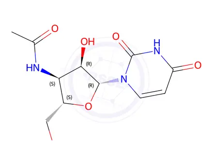 Chemical structure of 3'-N-Acetyl-3'-amino-3'-deoxyuridine