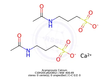 Chemical structure of Acamprosate Calcium