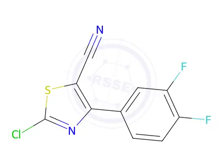 Chemical structure of 2-Chloro-4-(3,4-difluorophenyl)thiazole-5-carbonitrile