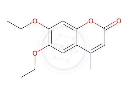 Chemical structure of 6,7-Diethoxy-4-methylcoumarin