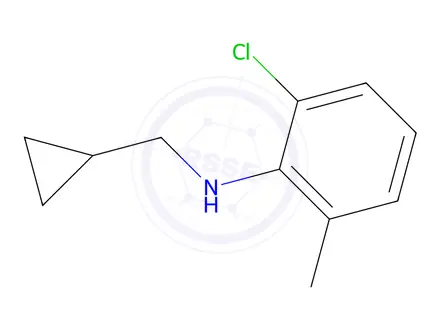 Chemical structure of 2-Chloro-N-(cyclopropylmethyl)-6-methylaniline